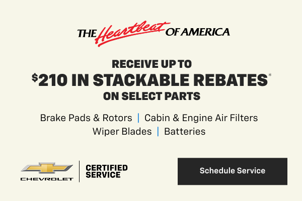 Receive up to $210 in stackable rebates* on select parts